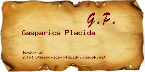 Gasparics Placida névjegykártya